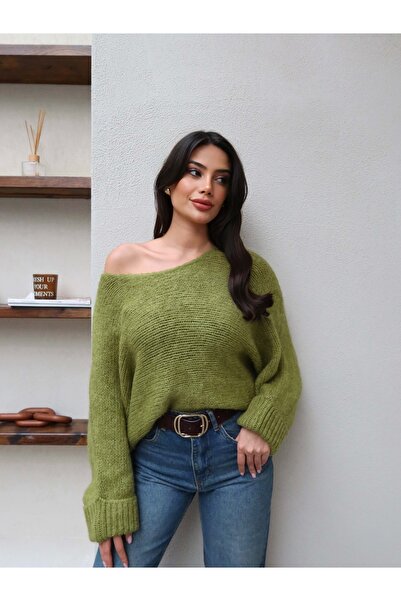 ESRAHELVACI Cuffed Sleeves Crew Neck Knit Sweater