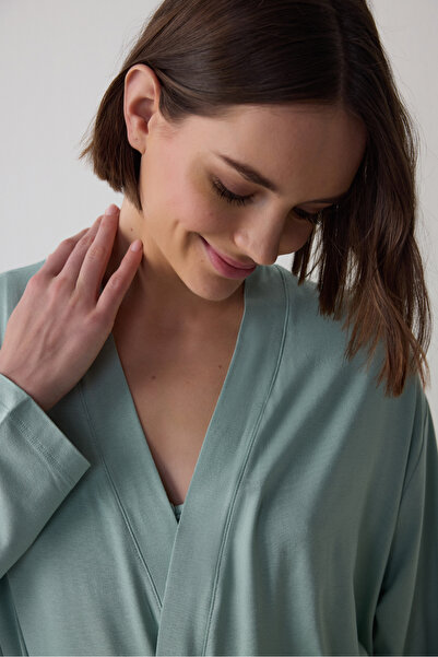 Penti Light Mint Lenna Maternity Maternity Dress with Tie Detail Long Sleeve Dress