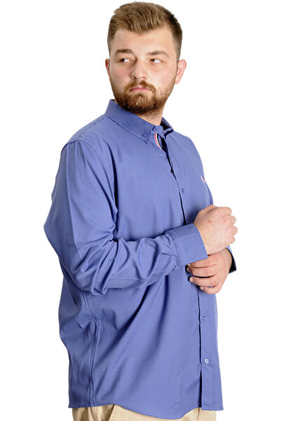 ModeXL Indigo Large Size Men's Shirt - U.Sleeve, Tom Oxford 23303
