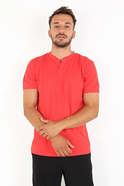 Mckanzie 2122 Μπλουζάκι με τρία κουμπιά Judge Collar Ribbed Modern Fit