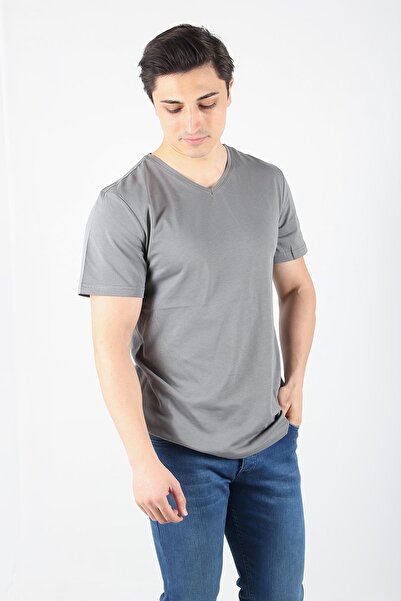 Mckanzie Μπλουζάκι με λαιμόκοψη σε σχήμα V Basic Single Jersey Regular Fit 2021