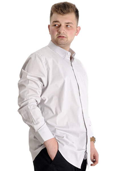 ModeXL Mode XL Large Size Men's Classic Shirt Lycra 20351 Gray