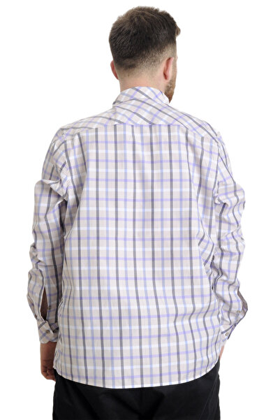 ModeXL Mode Xl Large Size Men's Shirt Plaid Long Sleeve 23300 Caramel