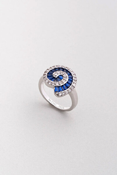 So CHIC... Yakamoz Basamağı 18 Ayar Beyaz Altın Kaplama Gümüş Yüzük