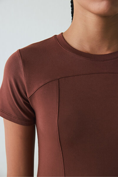 Penti Cappuccino Crew Neck Slim Fit Modal Baby Tee T-Shirt