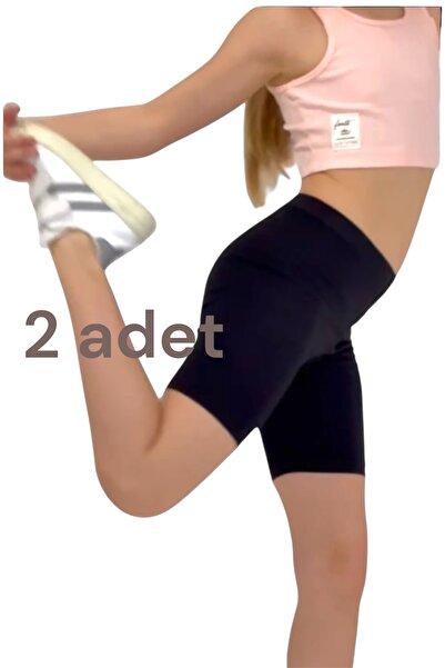 TAMGÜN Kız Çocuk Kısa Tayt Şort – Pamuklu Likralı Spor Voleybol Günlük Etek Altı Rahat