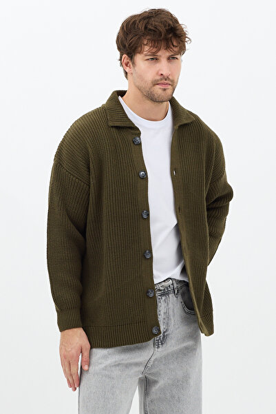 Tarz Cool Button Detailed Regular Fit Cardigan