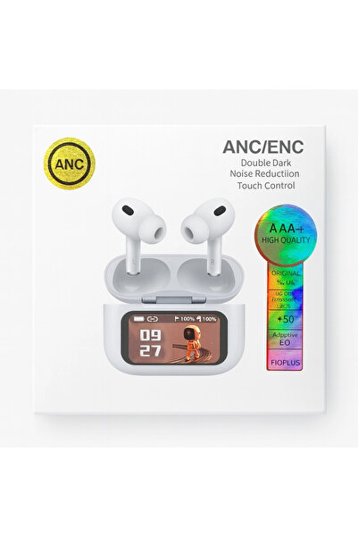 FİOPLUS A9 Pro ANC Bluetooth Kulaklık – LED Ekranlı, Gürültü Engel, 24 Saat Ş...