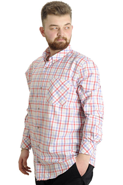 ModeXL Mode Xl Large Size Men's Shirt Plaid Long Sleeve 23300 Water Green