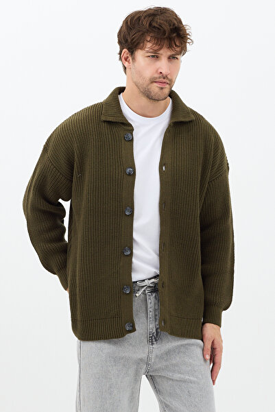 Tarz Cool Button Detailed Regular Fit Cardigan