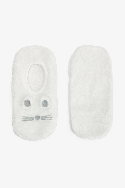 Penti Cizme de casă brodate cu pisică drăguță albă