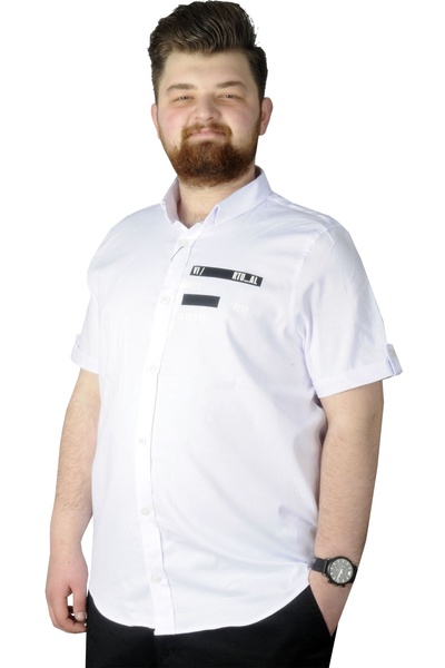 ModeXL Mode Xl Plus Size Shirt Printed Play 22365 White