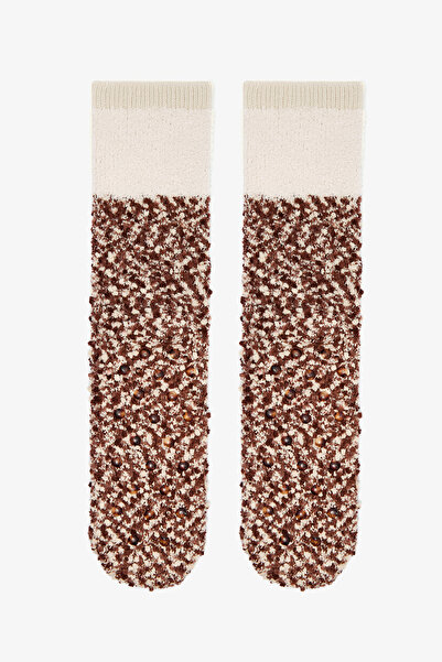 Penti Off-White Sleepy Bear Bear Embroidered Home Shoes