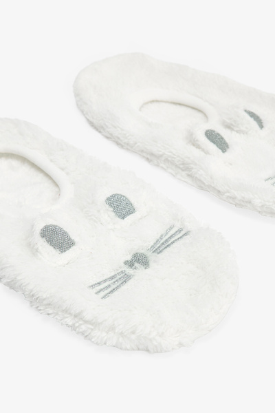 Penti Cizme de casă brodate cu pisică drăguță albă