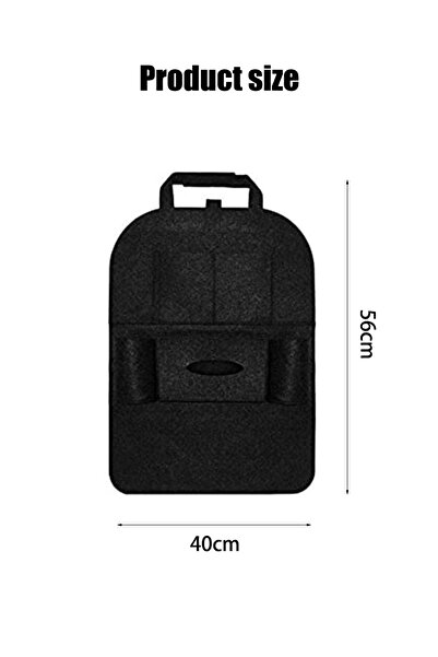 Generic Leon Home Rear Seat Car Storage Bag - Kick-proof Backseat Protector (2-pack, Black)