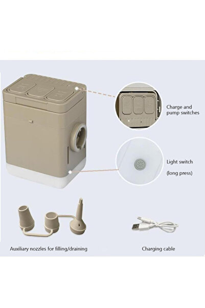 Generic Single Height Inflatable Mattress with Built-In Pump, One-Touch Auto Inflate/Deflate