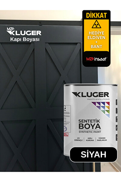 MZF KLUGER PANEL KAPI BOYASI - YÜKSEK KAPATICILIK - KURŞUN İÇERMEZ - 18 SAATTE TAM KURUMA- SİYAH