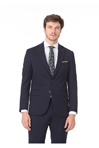 Ramsey بدلة باللون الأزرق الداكن من الصوف بنسبة 100%