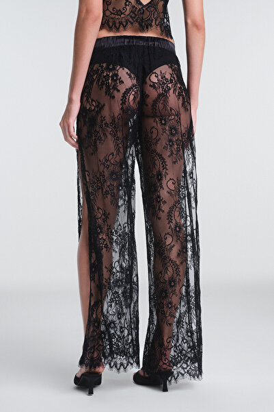 Penti Chiloți negri Pirra Dantelli talie înaltă