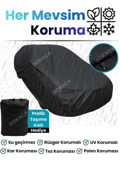 dokaca غطاء سيارة متوافق مع مرسيدس سي 63 إيه إم جي (دبليو204) 2007 - 2011، غطاء واقي، غطاء سيارة أسود