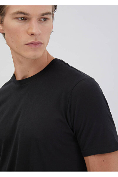 Ramsey Black Plain Crew Neck T-Shirt