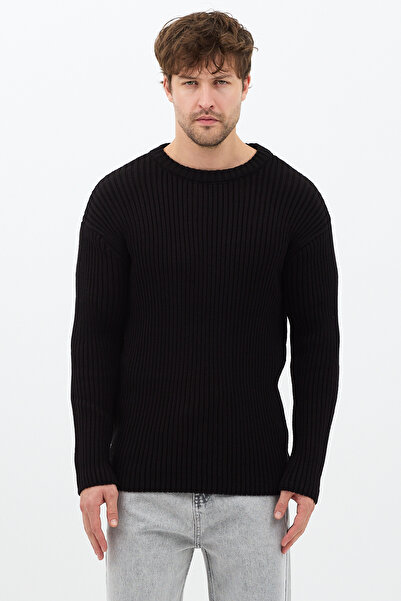 COOL TARZ Men's Ribbed Knitted Regular Knitwear Sweater