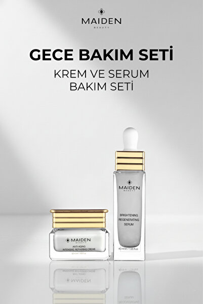 Maiden Beauty Gece Bakım Seti, Yenileyici, Besleyici, Anti-Aging Etkili, Yoğu...