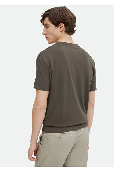 Ramsey Χακί πλεκτό πουλόβερ με λαιμό πληρώματος