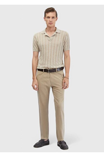 Ramsey Mink Plain Woven Regular Fit Casual Trousers