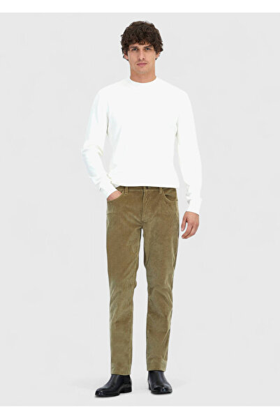 Ramsey Ecru Crew Neck Plain Knit Sweater