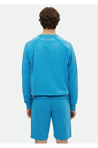 Ramsey Turquoise Crew Neck Plain Sweatshirt