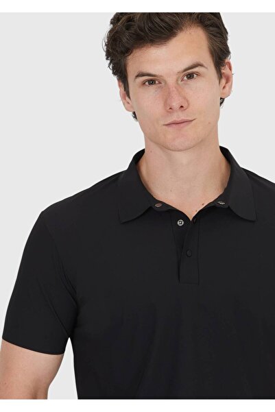 Ramsey Μαύρο μπλουζάκι με γιακά πόλο