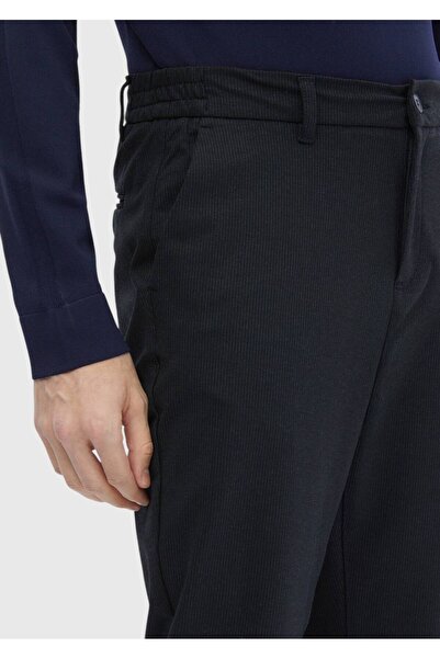 Ramsey Πλεκτό παντελόνι Jogging Fit με ρίγες Navy Blue