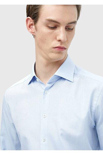 Ramsey Μπλε Πουκάμισο Κλασικό 100% Βαμβάκι με κανονική εφαρμογή