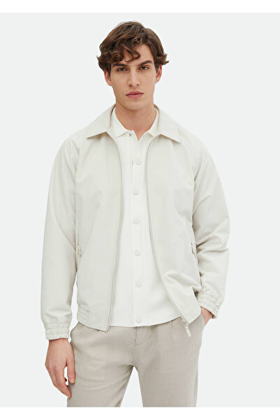 Ramsey Ecru Regular Fit Πουκάμισο Πέτο Casual Woven Παλτό