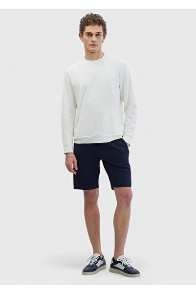 Ramsey Ecru Crew Neck Plain Sweatshirt
