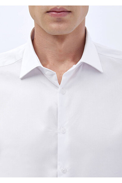 Ramsey Λευκό Πουκάμισο Κλασικό 100% Βαμβάκι με κανονική εφαρμογή