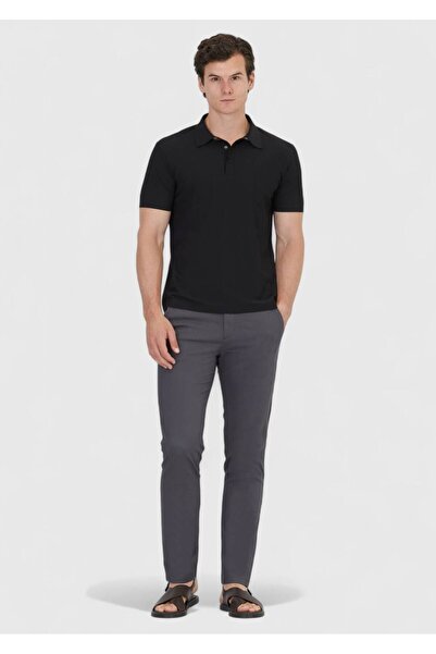 Ramsey Μαύρο μπλουζάκι με γιακά πόλο