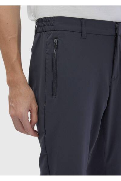 Ramsey Σκούρο γκρι ίσιο πλεκτό παντελόνι Jogging Fit Casual