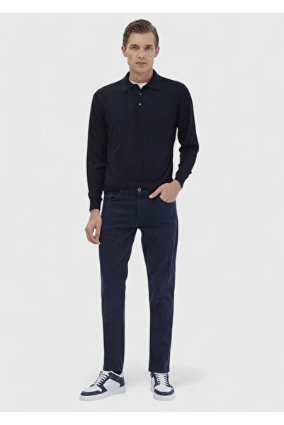 Ramsey Сині прямі джинси зі змішаної бавовни