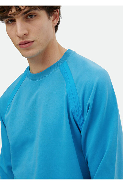 Ramsey Turquoise Crew Neck Plain Sweatshirt