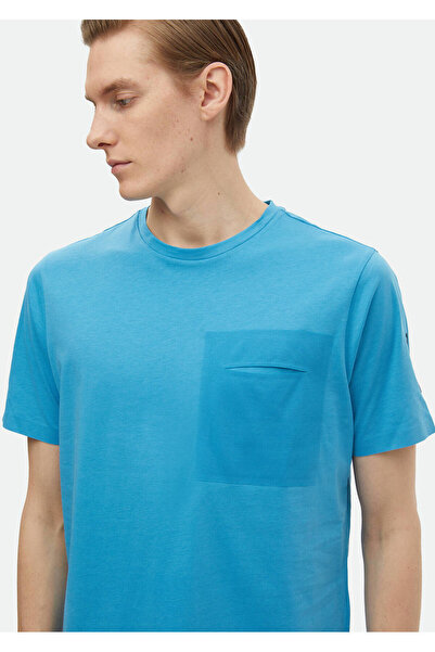Ramsey Turquoise 100% Cotton Plain Crew Neck T-Shirt