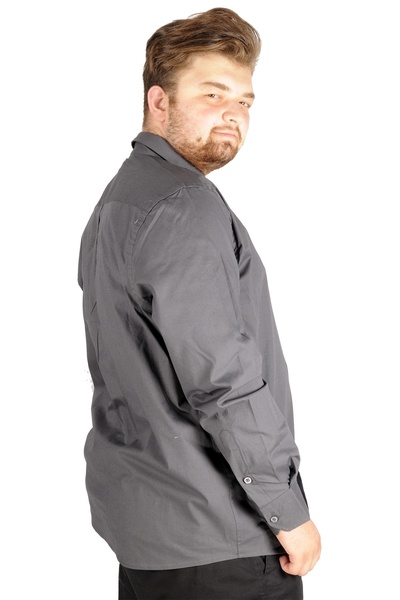 ModeXL Mode Xl Large Size Men's Classic Shirt Lycra 20351 Smoked