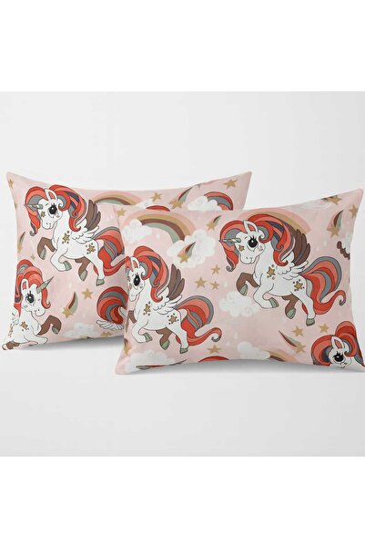 Bebek Özel Baby Child Adult Pillow Case 50X70 cm (2 Pieces) New Pink Unicorn Pattern