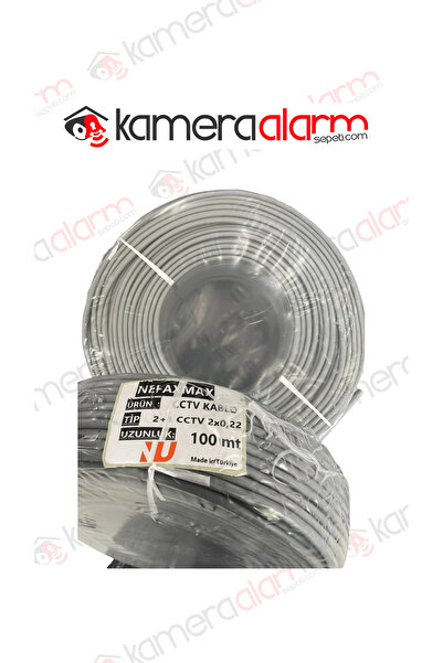 Ahd 100 Metre Güvenlik Kamera Kablosu 2+1 0.22 Cctv Kablo