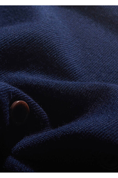 Ramsey Navy Blue Knitwear Plain Vest