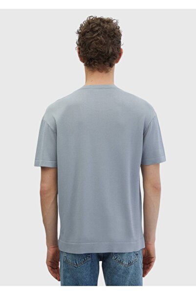 Ramsey Πλεκτό πλεκτό με λαιμόκοψη σε ανοιχτό γκρι