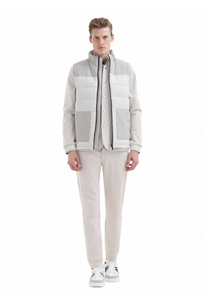 Ramsey Ecru and Wool Mixed Woven Sports Vest