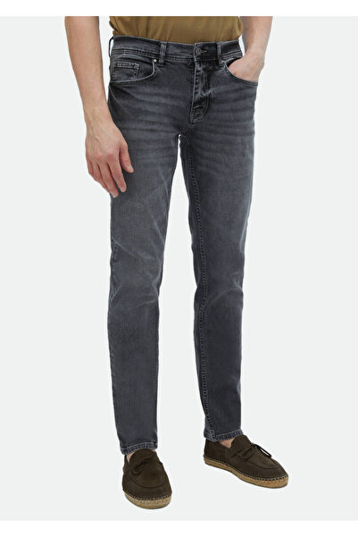 Ramsey Παντελόνι Anthracite Slim Fit Denim Cotton Blend