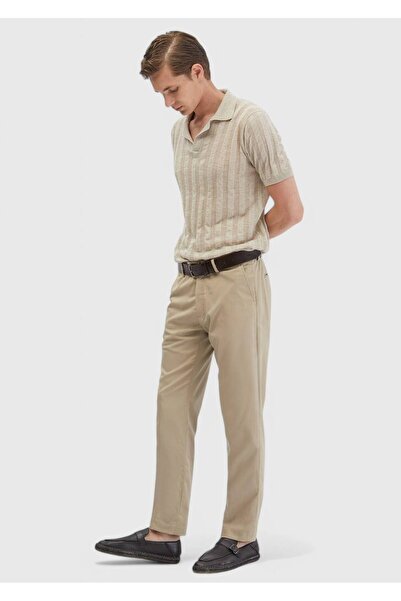 Ramsey Mink Plain Woven Regular Fit Casual Trousers